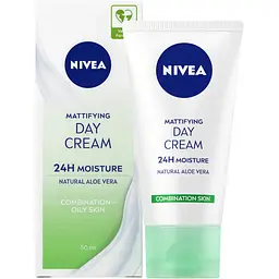 Матуючий денний крем Nivea Інтенсивне зволоження 24 години для комбінованої та жирної шкіри 50 мл