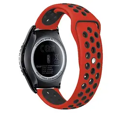 Спортивний ремінець Primo Perfor Sport для годинника Samsung Gear S2 Classic SM-R372/R735 Red Black - мініатюра 2