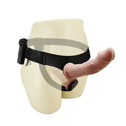 Подвійний страпон Ultra Passionate Harness тілесний - мініатюра 5