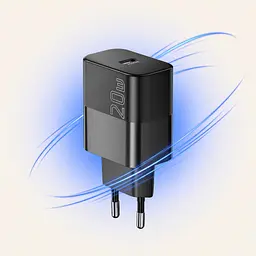 Комплект Essager: зарядний пристрій 20W (USB-C) + кабель USB-C-USB-C, EU, чорний - мініатюра 9