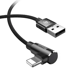 USB кабель Baseus MVP Elbow for Lightning 2A/1m. чорний CALMVP-01 - мініатюра 3