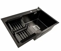 Кухонна мийка Platinum HANDMADE 78*50С R (SP000041298) - мініатюра 4