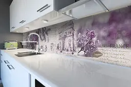 Кухонний фартух Париж і Лаванда вінілова ПВХ Ейфелева вежа Прованс Фіолетовий 60х200 см Happy Pocket Z180648 - мініатюра 6