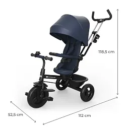 Триколісний велосипед Kinderkraft Aston 2 Plus Navy (KRASTO02NAVPL00) - мініатюра 9