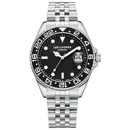 Годинник чоловічий наручний водонепроникний Lee Cooper Daytona (Чорний)