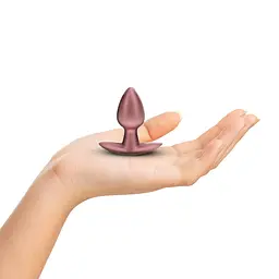 Анальна пробка Ouch! Smooth Anal Plug Metallic S 6.5 см (рожеве золото) - мініатюра 2