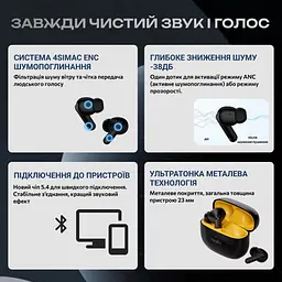 Бездротові навушники Realfit F3 Black - мініатюра 4