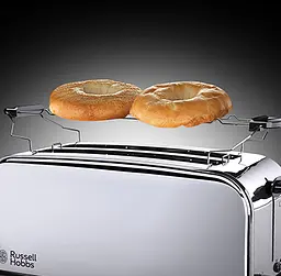 Тостер Chester 1600Вт, довгі слоти на 4 тости, метал, сріблястий Russell Hobbs kuh0014880 - мініатюра 3