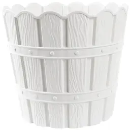 Горщик для квітів Violet House 1048 Bamboo White з дренажем 7 л (1048 BAMBOO WHITE 7 л.)