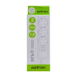 Мережевий фільтр живлення Patron EXT-PN-SP-1032, 1.8m Black (EXT-PN-SP-1032) - мініатюра 3