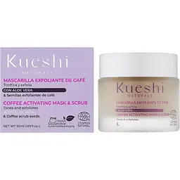 Маска-скраб для обличчя Kueshi Naturals Coffee Activating Mask & Scrub кавова активуюча 50 мл - мініатюра 2