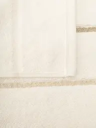 Рушник махровий для сауни 5755, Ring 24/2 Молочний shop (4820288223467) - мініатюра 4