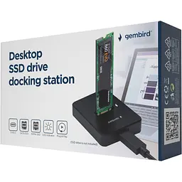 Док-станція для накопичувачів Gembird USB Type-C M.2 SATA NVME SSD (DD-U3M2) - мініатюра 2