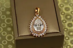 Кулон Xuping Jewelry Крапля з огранкою 2,7 см золотистий