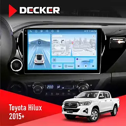 Штатна магнітола Toyota Hilux 2015-2020 Decker D10-010 6x128, DSP, 4G, 2K Decker (НФ-00009417)