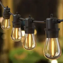 Садова гірлянда 5 м з 5 LED-лампами E27 пряма зовнішнє декоративне освітлення з можливістю з'єднання - мініатюра 7