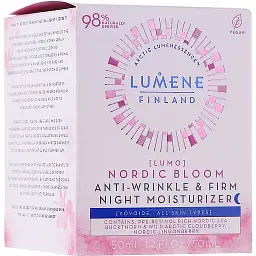 Крем для обличчя Lumene Lumo Nordic Bloom Anti-wrinkle & Firm Night Moisturizer нічний проти зморшок для еластичності шкіри 50 мл - мініатюра 2