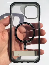Протиударний чохол для iPhone 17e/16e/15/14/13 ZAGG Gear4 Crystal Palace MagSafe KS Прозорий Black - мініатюра 5