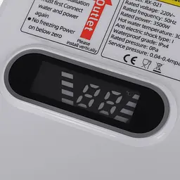 Термостатичний бойлер Delimano RX-021 3500W • Електричний проточний водонагрівач з ЖК-екраном - мініатюра 3