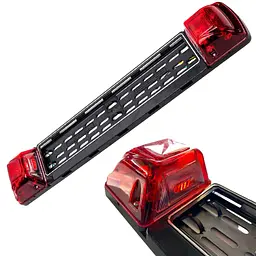LED Неон Рамка номера з підсвічуванням 12/24V У зборі без напису 777 х 137 мм Червона (900201001) 1 шт.