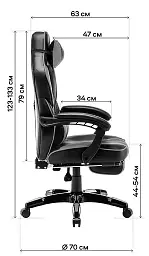 Геймерське крісло GT Racer коричневе з білим (X-2749-1 Dark Brown/White) - мініатюра 10