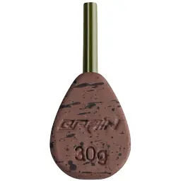 Грузило Brain In-Line Flat Lead 30g 2шт/уп Brown