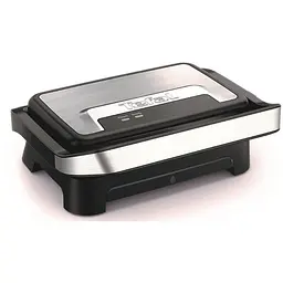 Електричний гриль Tefal Inicio Compact GC270D10, 1000 Вт, функція паніні, сріблястий / чорний