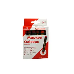 Маркер для розмітки - Універсальна крейда воскова, червоний, 12шт. CW606316 - мініатюра 2