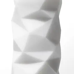 Мастурбатор Tenga 3D Polygon з ламаною текстурою, 24х7 см (білий) - мініатюра 3