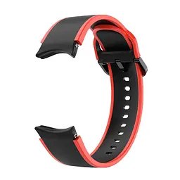 Ремінець для Samsung Galaxy Watch 5 Pro 45mm - чорно-червоний ширина кріплення 20мм силікон розмір L Watchbands Double Line (W12-2WB61153069) - мініатюра 3