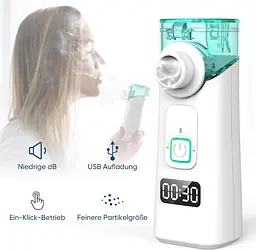 Компактний небулайзер інгалятор з LED екраном та USB-C заряджанням