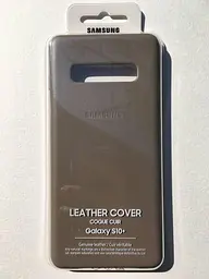 Чохол шкіряний оригінальний Official Leather Cover EF-VG975LJEGRU для Samsung Galaxy S10 Plus (6.4") Gray - мініатюра 4