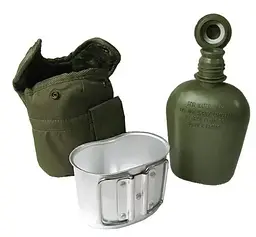 Фляга з чашкою та чохлом Mil-Tec Олива (14506001)