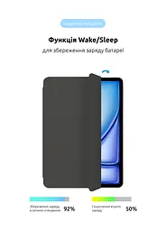 Чехол-книжка для планшета Apple iPad Air 13 (2024)/Air 13 (2025)/Air 13 (2026), Original Smart Case, charcoal gray, 13 , подставка на планшет, искусственная кожа, микрофибра, магнитная крышка с автоотключением экрана, ArmorStandart (ARM78155) - мініатюра 4