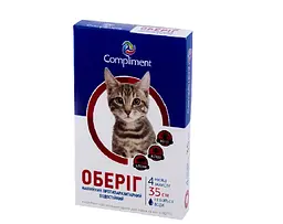 Протипаразитарний нашийник для котів Healthy Pet Оберіг червоний 35 см 103046