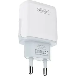 Зарядний пристрій Celebrat C-N3 12W2USB + Type-C cable White - мініатюра 2