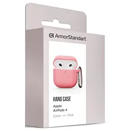 Чохол для навушників Armorstandart Hang Case для Apple AirPods 4 Pink (ARM81290) - мініатюра 3