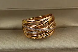 Кільце Xuping Jewelry Катушка ниток р 17 золотисте