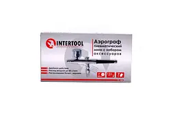Пневматичний аерограф Intertool PT-1504 верхній бак 7 мл x 0.3 мм - мініатюра 2