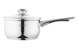 Ківш Ardesto Gemini Gourmet, зі скляною кришкою, нержавіюча сталь, 1,6 л (AR1916GSS) - мініатюра 2