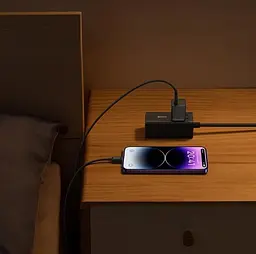 Зарядний пристрій адаптер Baseus GaN5 30 W (CCGN070401) 1Type-C чорний - мініатюра 5