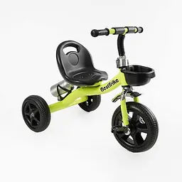 Велосипед триколісний Best Trike, колеса EVA, переднє 10’’, заднє 8’’, сталева рама, кошик, бутилочка BS-11823