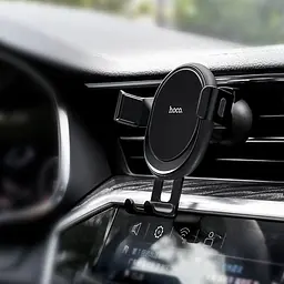 Автотримач для телефону HOCO CA56 на повітропровід захоплення під вагою Чорно сірий - мініатюра 5
