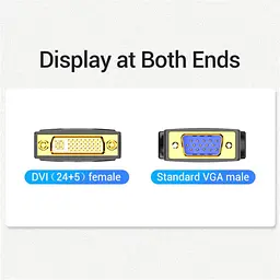 Перехідник Vention VGA Male to DVI Female Black (DDDB0) - мініатюра 3