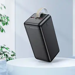 Зовнішній акумулятор Hoco J111D Smart charge PD30W power bank(50000mAh) чорний - мініатюра 2