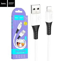 Кабель Hoco X82 Pisces Cable USB to Lightning 2,4A 1m White