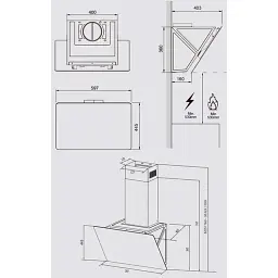 Витяжка Interline FLOW BL A/60/GL/M - мініатюра 9