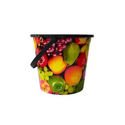 Відро Plastic's Craft 10 л, з малюнком фрукти (28894)
