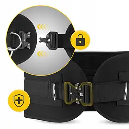 Пояс атлетичний для обтяження 4FIZJO Dip Belt 80 см Black (P-5905973402255) - мініатюра 3