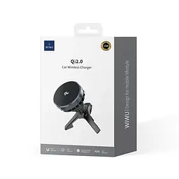 Холдер тримач + бездротове зарядне Wiwu CH-319 Qi2.0 Car Wireless Charger - мініатюра 4